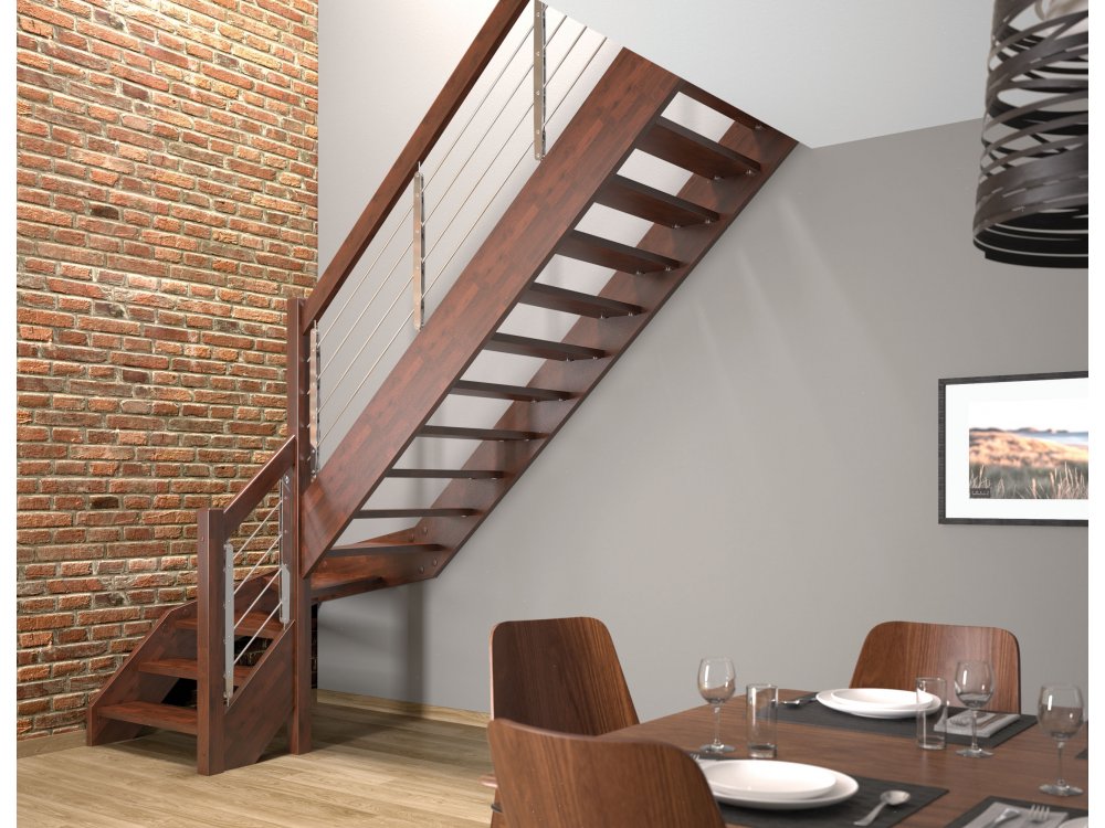 Klasyczne i ponadczasowe schody BRICK wpisują się w kanon tradycyjnych schodów drewnianych. Wykonana...